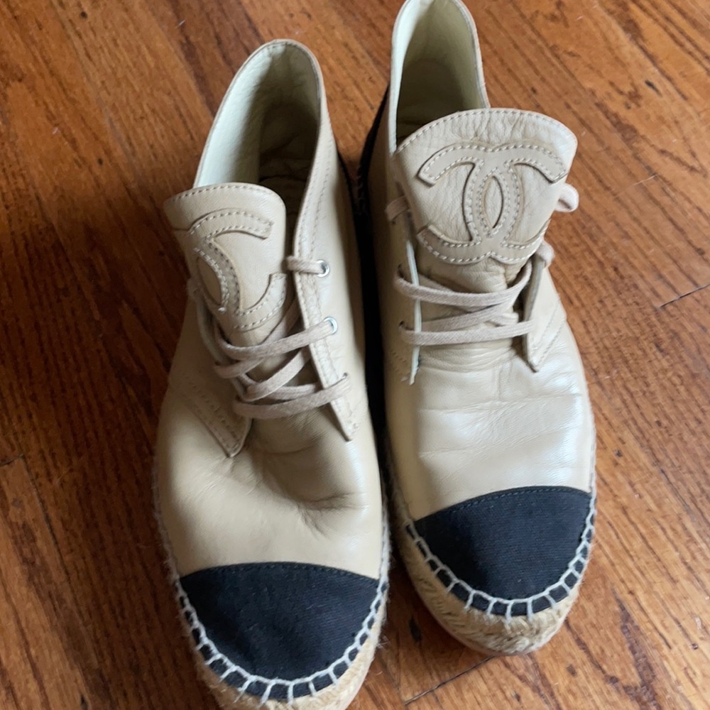 Chanel hi top espadrilles